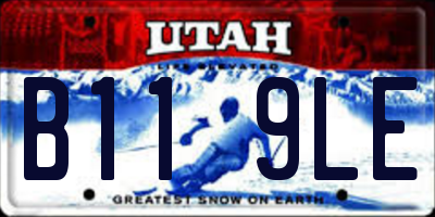 UT license plate B119LE