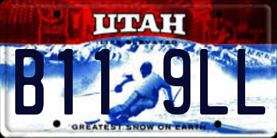 UT license plate B119LL