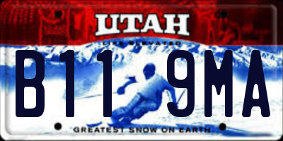 UT license plate B119MA