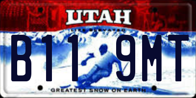 UT license plate B119MT