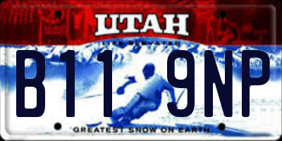UT license plate B119NP