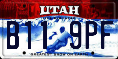 UT license plate B119PF