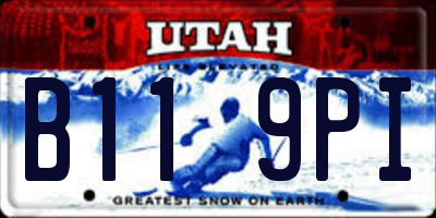UT license plate B119PI