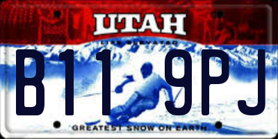 UT license plate B119PJ