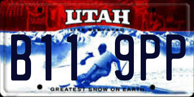 UT license plate B119PP