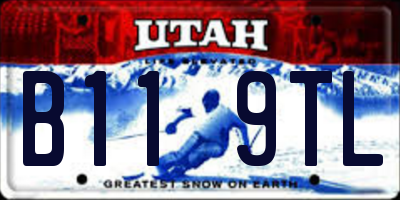UT license plate B119TL
