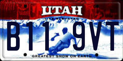 UT license plate B119VT
