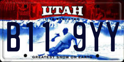 UT license plate B119YY