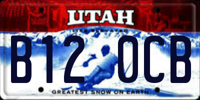 UT license plate B120CB