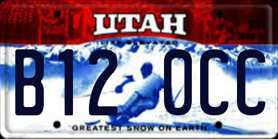 UT license plate B120CC