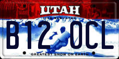UT license plate B120CL