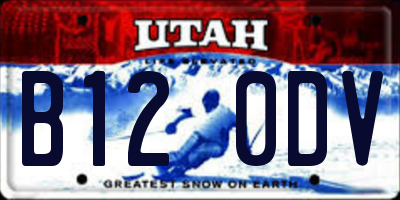 UT license plate B120DV