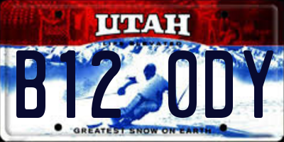 UT license plate B120DY