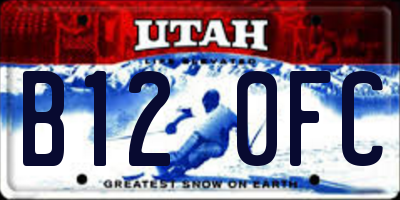 UT license plate B120FC