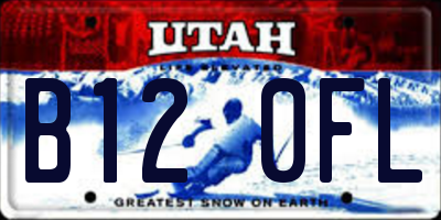 UT license plate B120FL