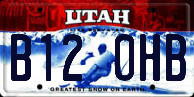 UT license plate B120HB