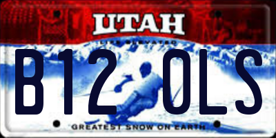 UT license plate B120LS