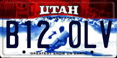 UT license plate B120LV