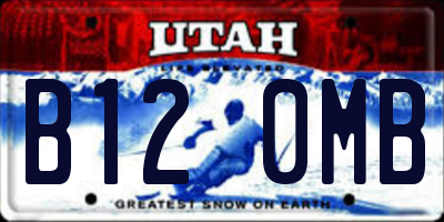 UT license plate B120MB