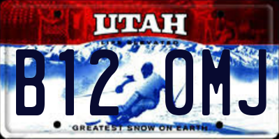 UT license plate B120MJ