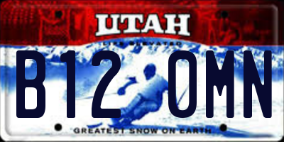 UT license plate B120MN