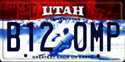 UT license plate B120MP