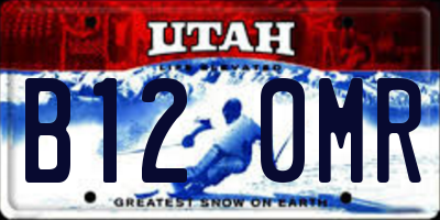 UT license plate B120MR