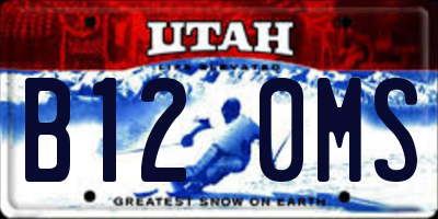 UT license plate B120MS