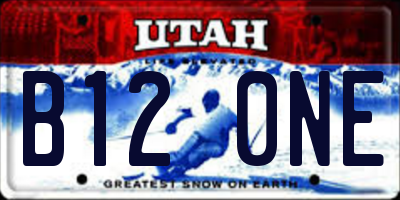 UT license plate B120NE