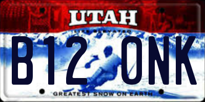 UT license plate B120NK