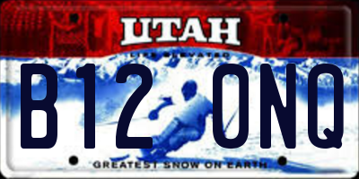UT license plate B120NQ