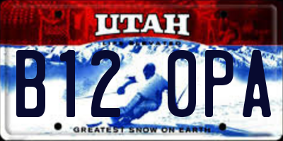 UT license plate B120PA