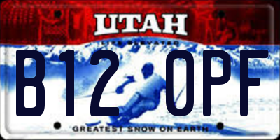 UT license plate B120PF