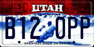 UT license plate B120PP