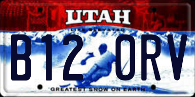 UT license plate B120RV