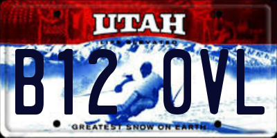UT license plate B120VL
