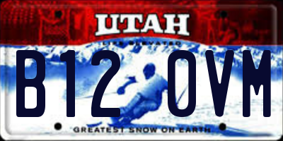 UT license plate B120VM