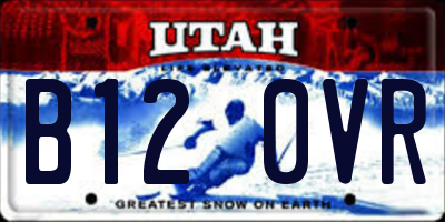 UT license plate B120VR