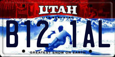 UT license plate B121AL