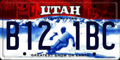UT license plate B121BC