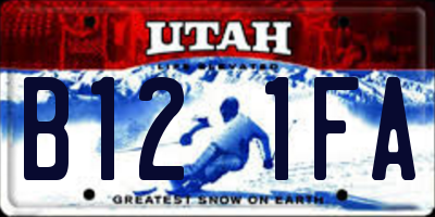 UT license plate B121FA