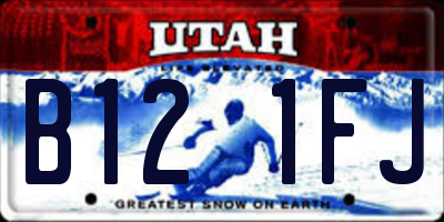 UT license plate B121FJ