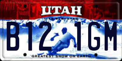 UT license plate B121GM