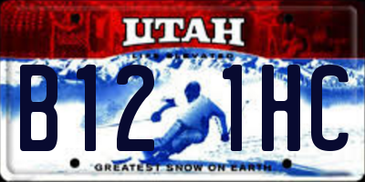 UT license plate B121HC