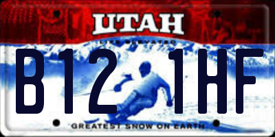 UT license plate B121HF