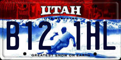 UT license plate B121HL