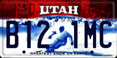 UT license plate B121MC