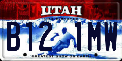 UT license plate B121MW