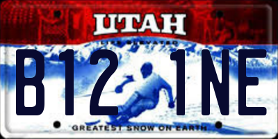 UT license plate B121NE