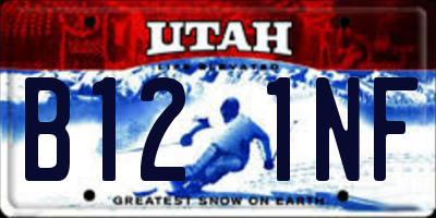 UT license plate B121NF